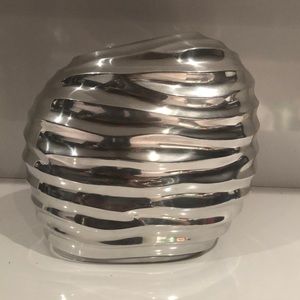 Chrome home decor Vase